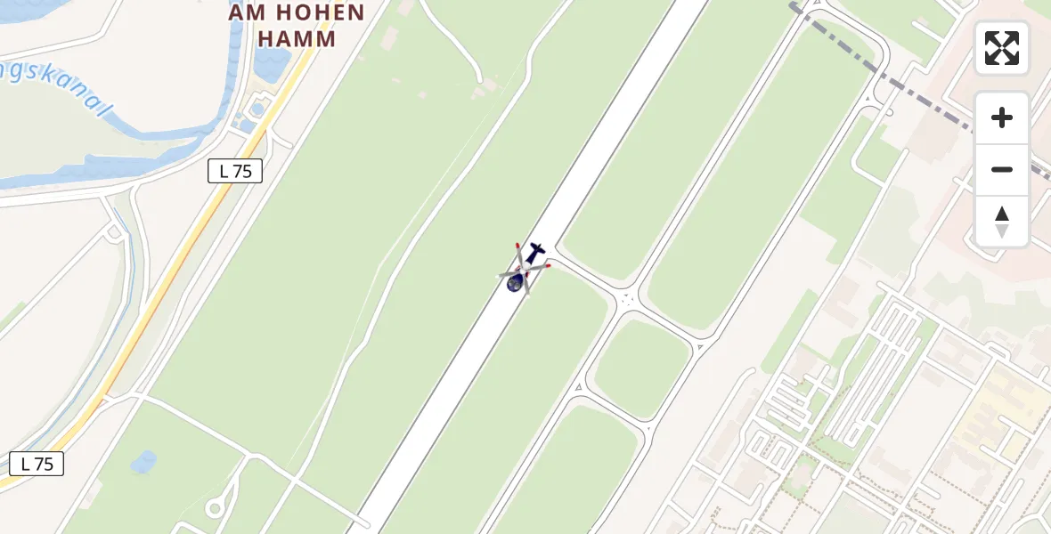 Flugroute Polizeihubschrauber Karlsruhe Baden-Baden Flughafen - Karlsruhe Baden-Baden Flughafen, 07 April 2026, 18:39