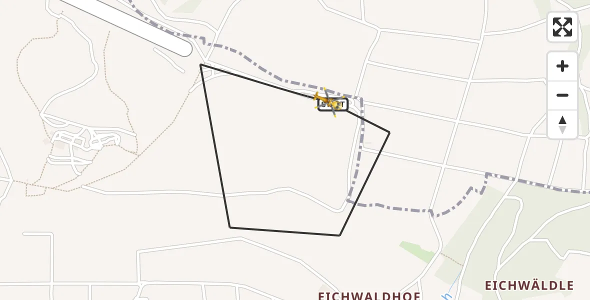 Flugroute Rettungshubschrauber Calw - Calw, 07 April 2026, 20:02