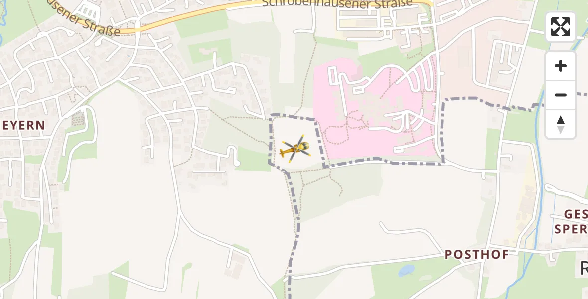 Flugroute Rettungshubschrauber Ilmtal Hospital Pfaffenhofen - Ilmtal Hospital Pfaffenhofen, 08 April 2026, 01:40