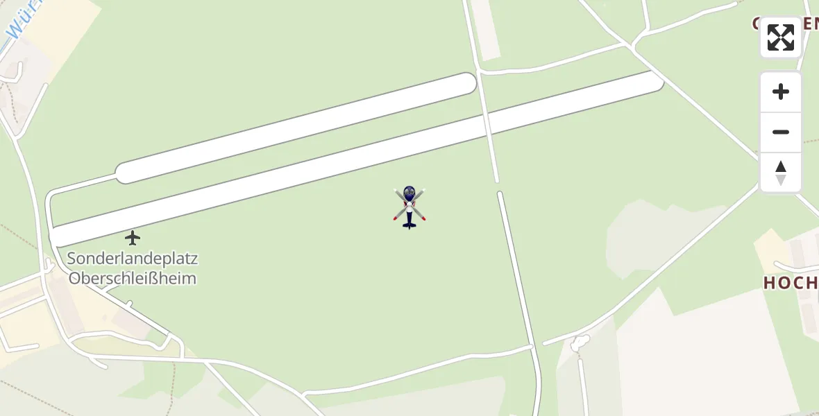 Flugroute Polizeihubschrauber Oberschleissheim Hubschrauberlandeplatz - Oberschleissheim Hubschrauberlandeplatz, 08 April 2026, 04:12