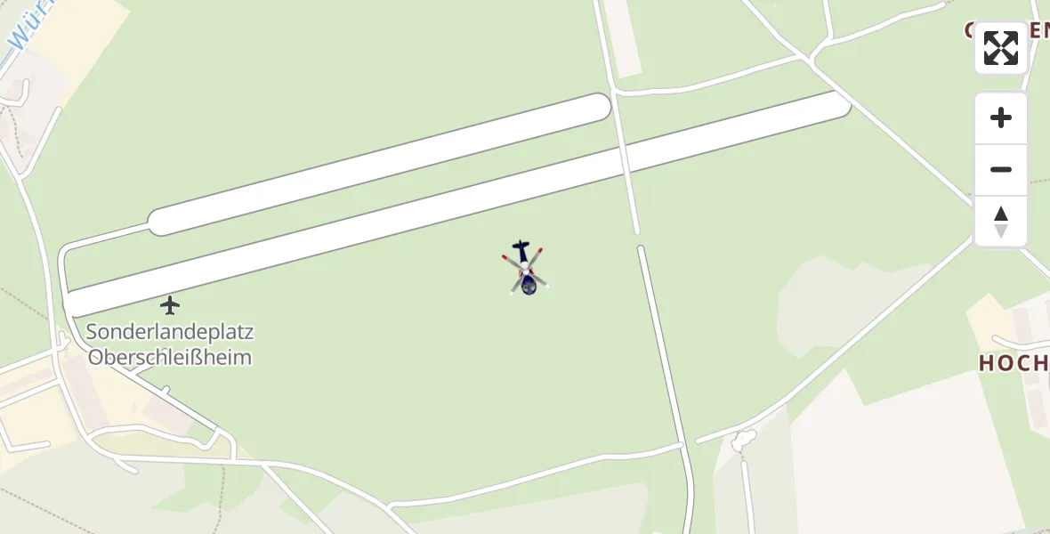 Flugroute Polizeihubschrauber Oberschleissheim Hubschrauberlandeplatz - Oberschleissheim Hubschrauberlandeplatz, 08 April 2026, 04:11