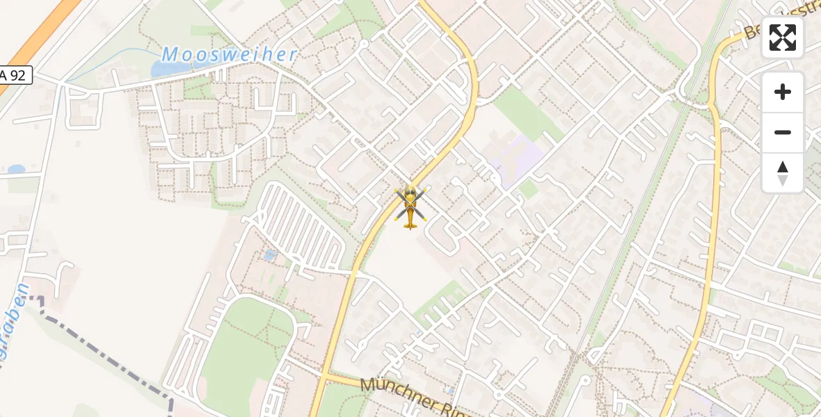 Flugroute Rettungshubschrauber Unterschleißheim - Unterschleißheim, 08 April 2026, 04:56