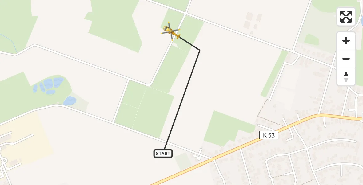 Flugroute Rettungshubschrauber Hohenaspe - Hohenaspe, 08 April 2026, 05:32