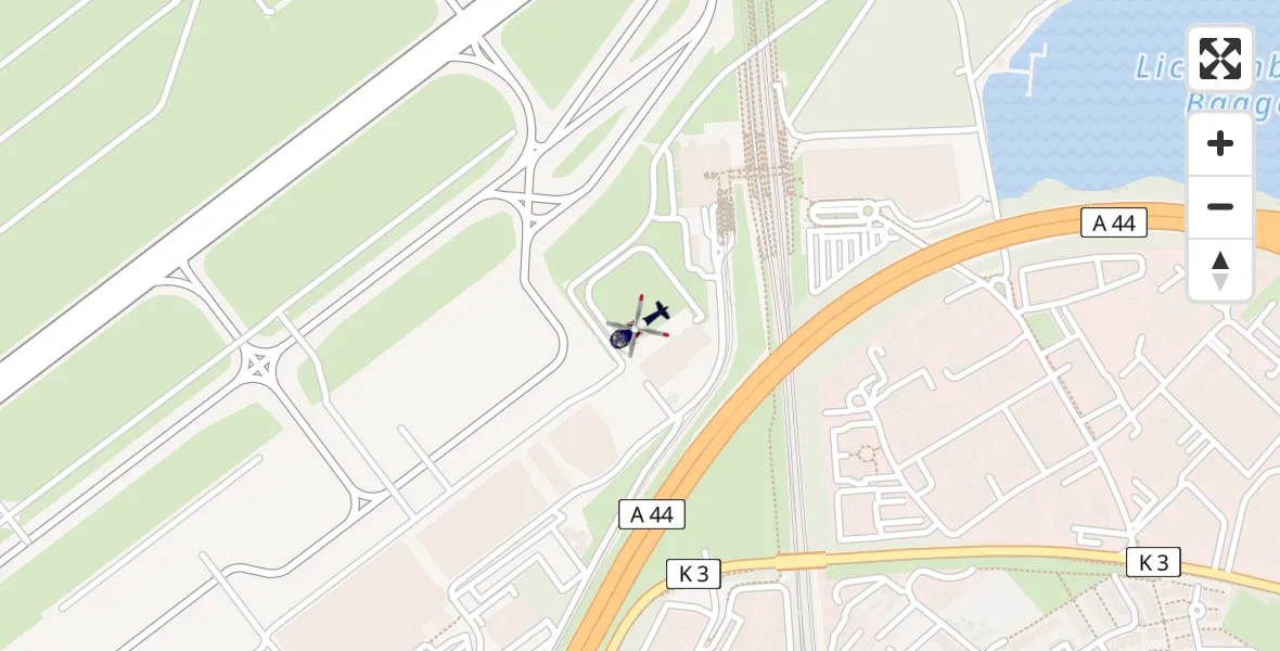 Flugroute Polizeihubschrauber Düsseldorf Flughafen - Düsseldorf Flughafen, 08 April 2026, 05:38