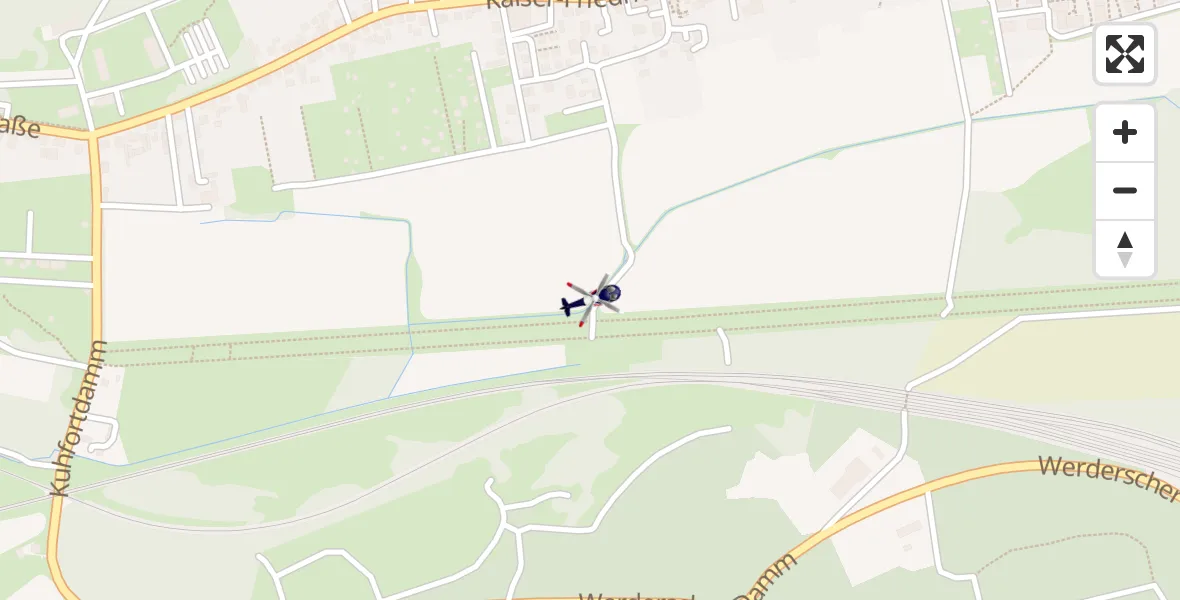 Flugroute Polizeihubschrauber Potsdam - Potsdam, 08 April 2026, 06:46