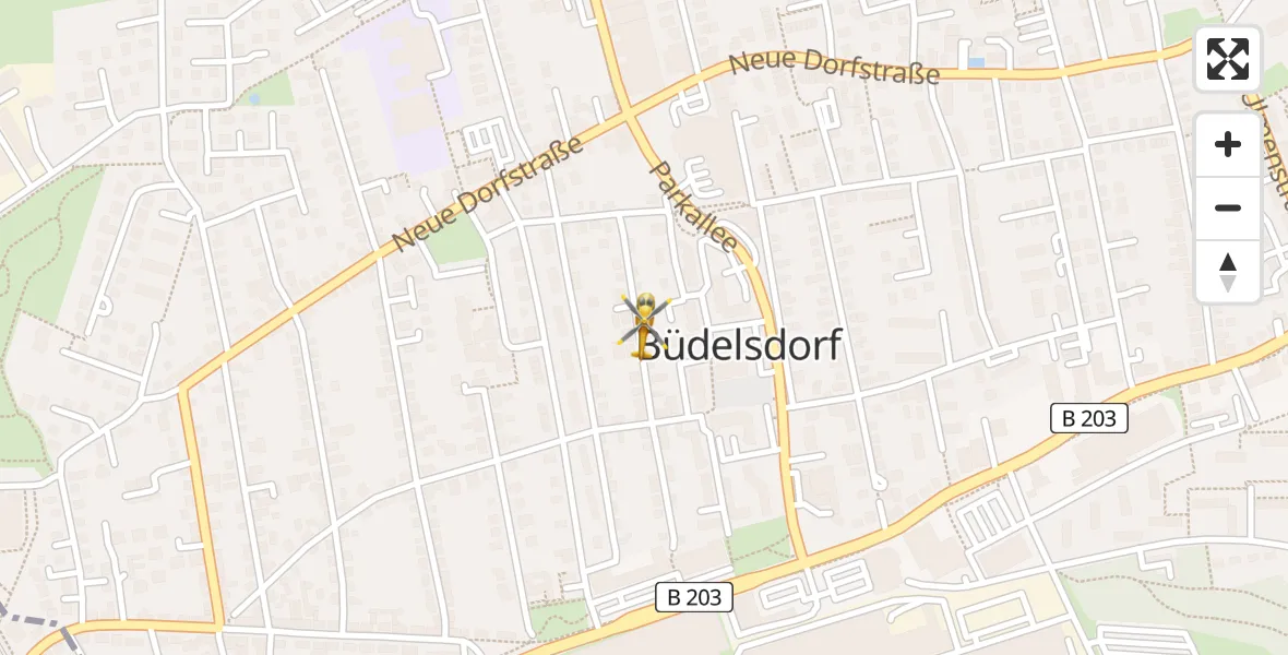 Flugroute Rettungshubschrauber Büdelsdorf - Büdelsdorf, 08 April 2026, 08:03