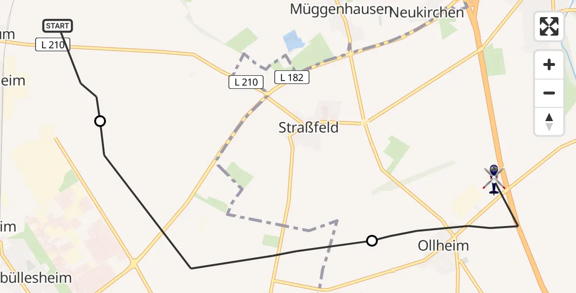 Flugroute Polizeihubschrauber Weilerswist - Swisttal, 08 April 2026, 09:11