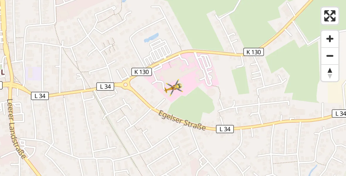 Flugroute Rettungshubschrauber Aurich - Aurich, 08 April 2026, 09:13