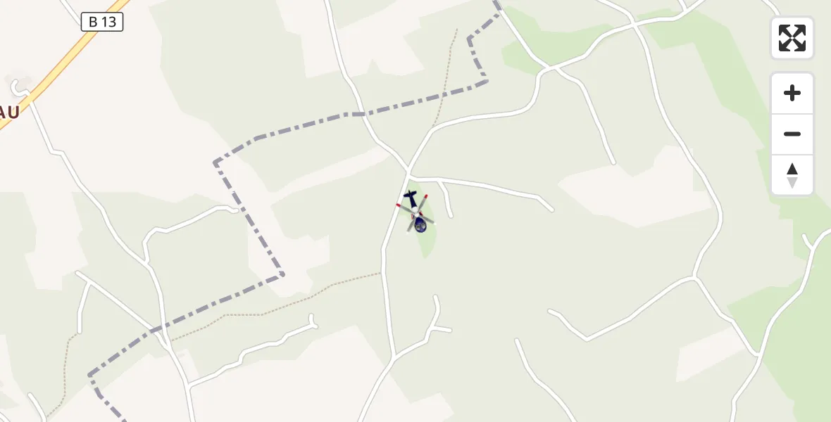 Flugroute Polizeihubschrauber Waakirchen - Waakirchen, 08 April 2026, 09:12