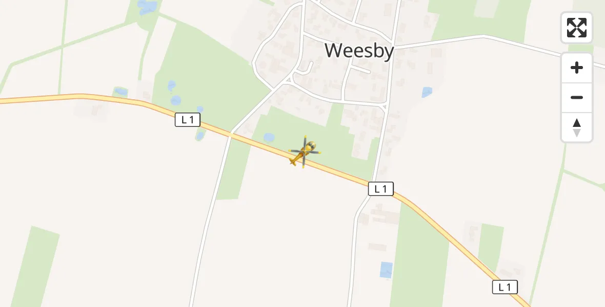 Flugroute Rettungshubschrauber Weesby - Weesby, 08 April 2026, 09:22