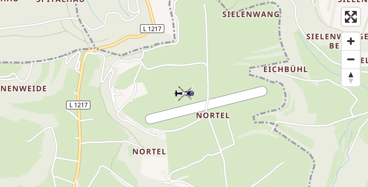 Flugroute Polizeihubschrauber Gruibingen-Nortel Flugplatz - Gruibingen-Nortel Flugplatz, 08 April 2026, 09:23