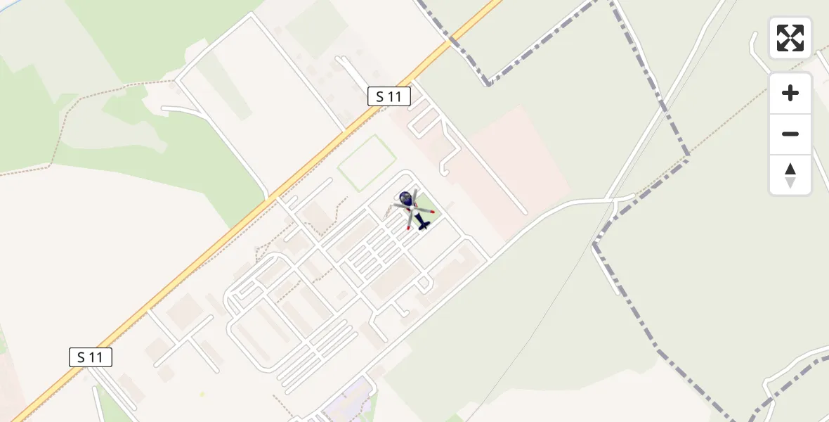 Flugroute Polizeihubschrauber Bad Düben - Bad Düben, 08 April 2026, 09:51