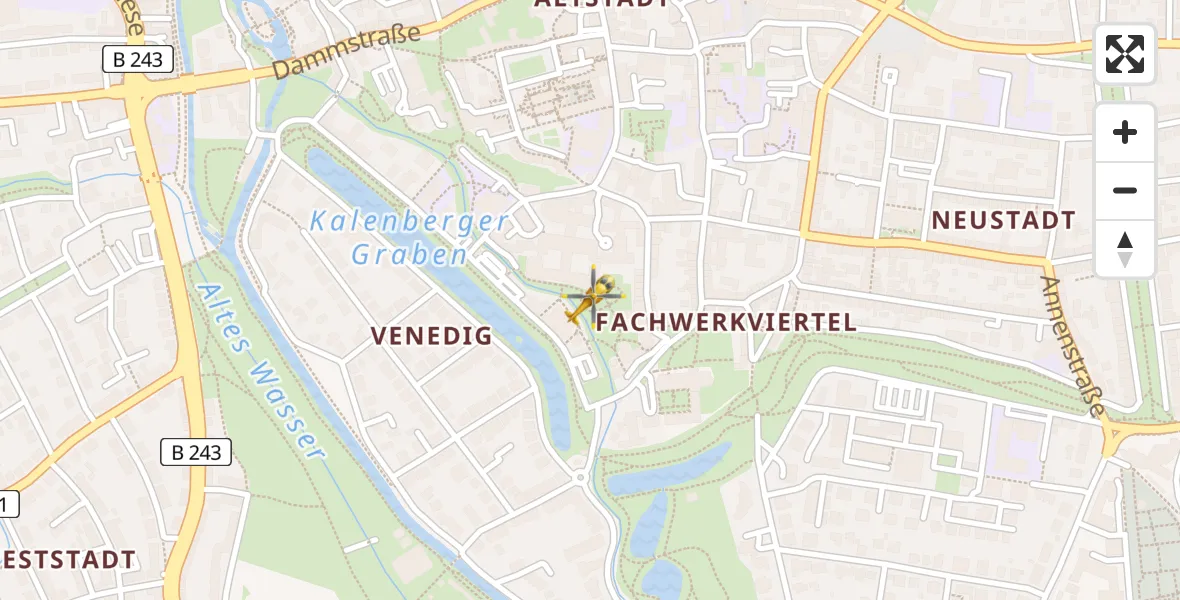 Flugroute Rettungshubschrauber Hildesheim - Hildesheim, 08 April 2026, 10:37