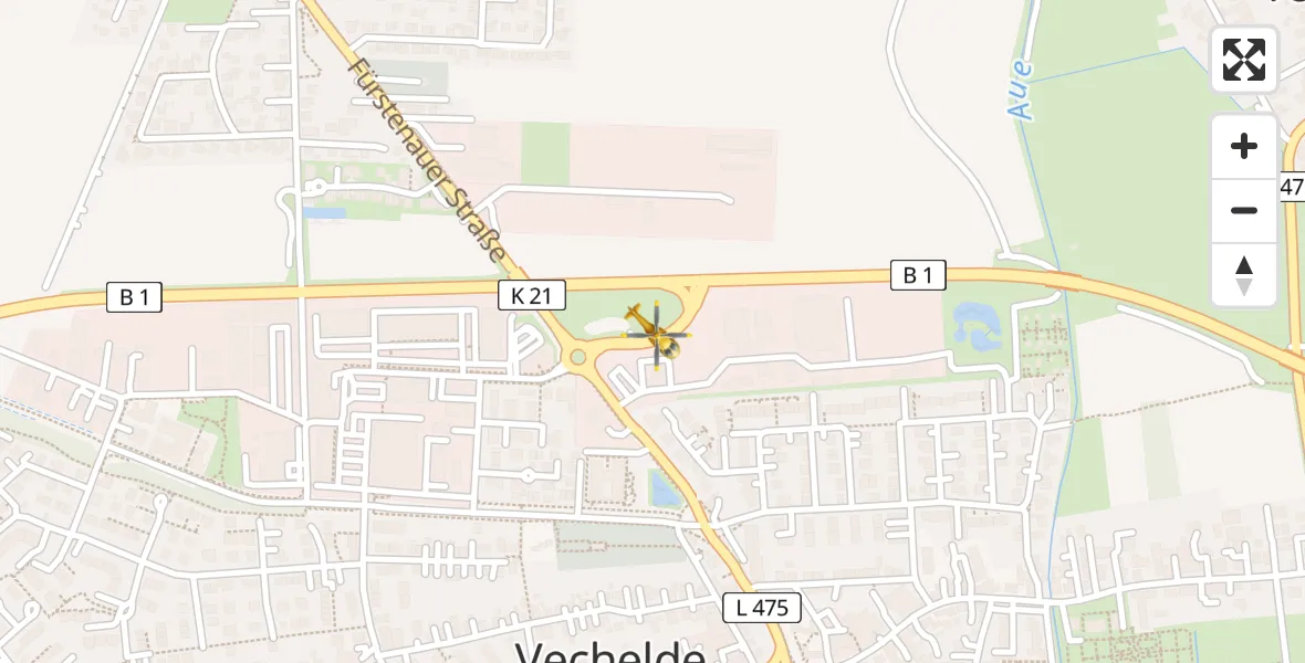Flugroute Rettungshubschrauber Vechelde - Vechelde, 08 April 2026, 11:12