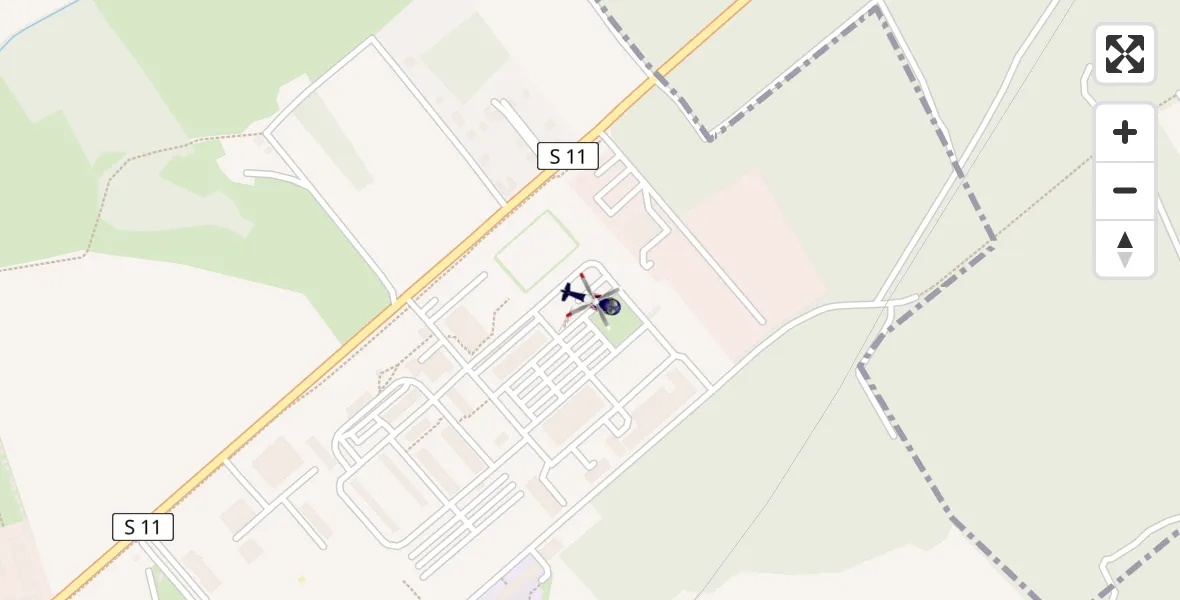 Flugroute Polizeihubschrauber Bad Düben - Bad Düben, 08 April 2026, 11:41