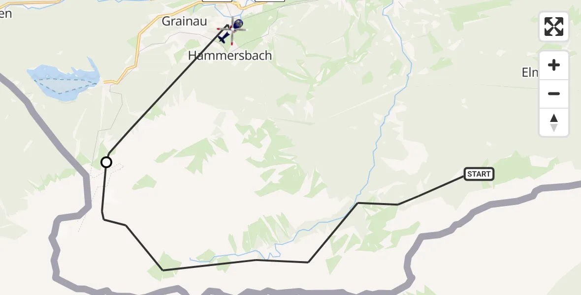 Flugroute Polizeihubschrauber Garmisch-Partenkirchen - Grainau, 08 April 2026, 11:54