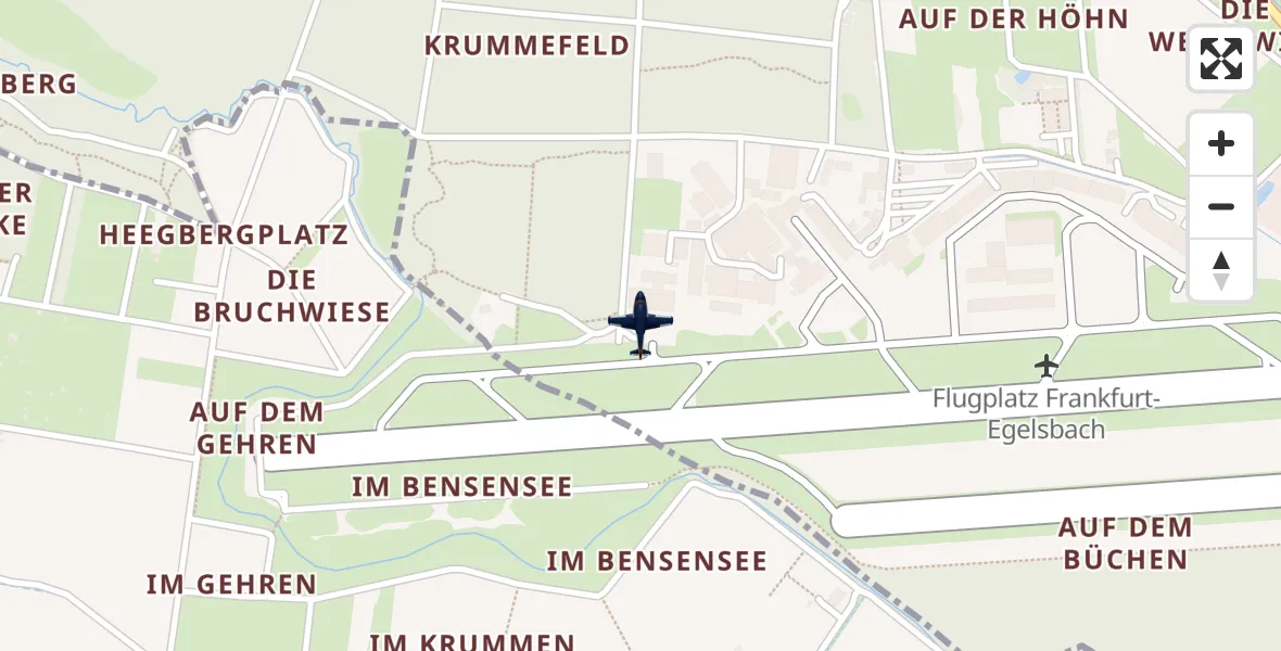 Flugroute Polizeiflugzeug Flughafen Frankfurt-Egelsbach - Flughafen Frankfurt-Egelsbach, 08 April 2026, 12:36