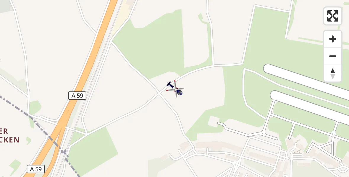 Flugroute Polizeihubschrauber Sankt Augustin - Sankt Augustin, 08 April 2026, 13:42