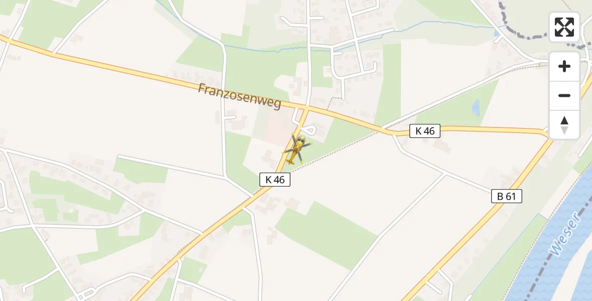 Flugroute Rettungshubschrauber Minden - Minden, 08 April 2026, 15:12