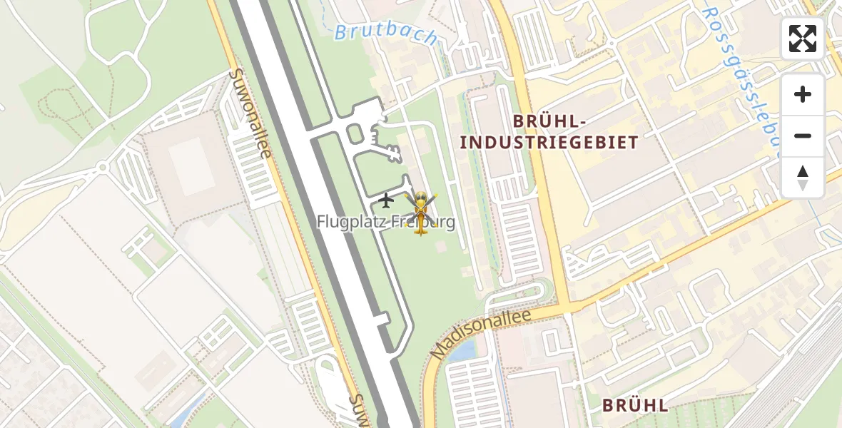 Flugroute Rettungshubschrauber Freiburg im Breisgau Flugplatz - Freiburg im Breisgau Flugplatz, 08 April 2026, 16:04