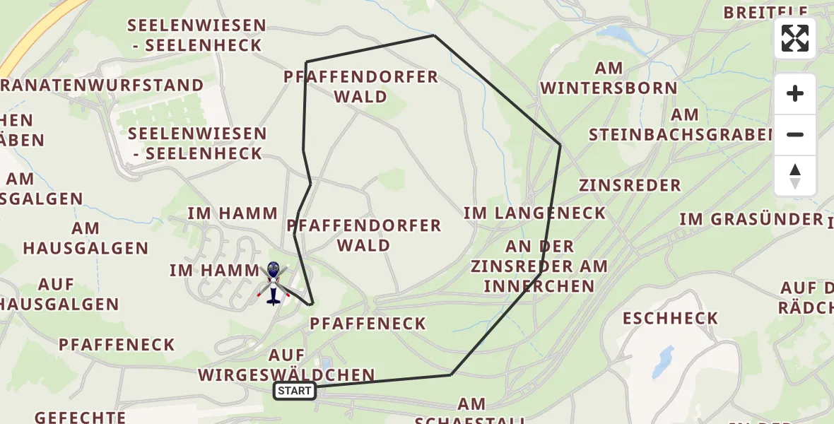 Flugroute Polizeihubschrauber Koblenz - Koblenz, 08 April 2026, 16:17