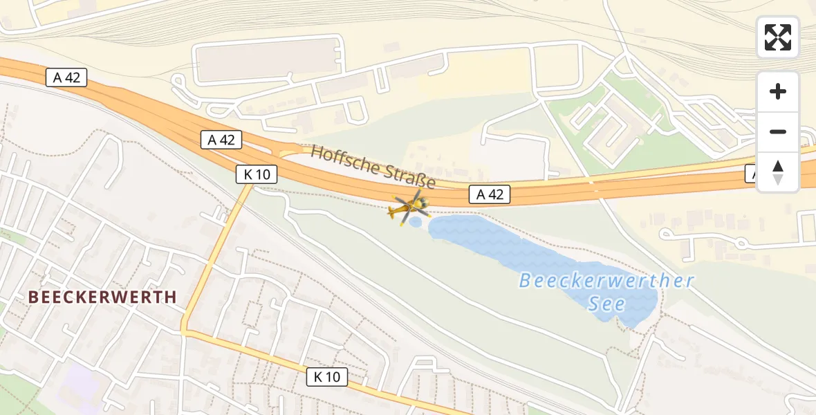 Flugroute Rettungshubschrauber Duisburg - Duisburg, 08 April 2026, 17:59
