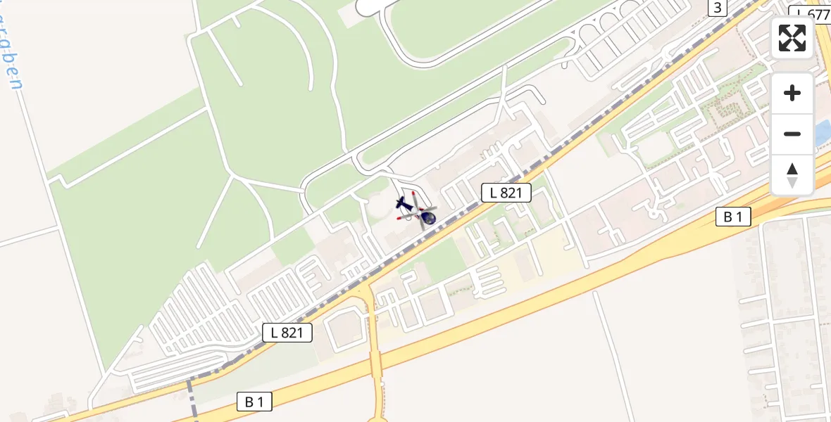 Flugroute Polizeihubschrauber Dortmund Flughafen - Dortmund Flughafen, 08 April 2026, 18:47