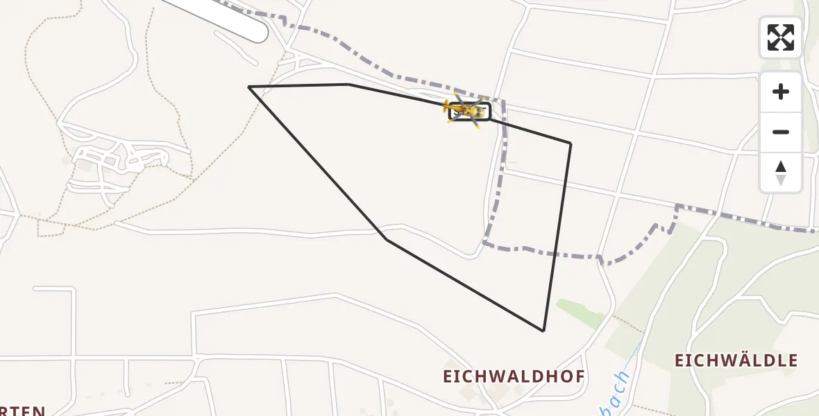 Flugroute Rettungshubschrauber Calw - Calw, 08 April 2026, 20:14