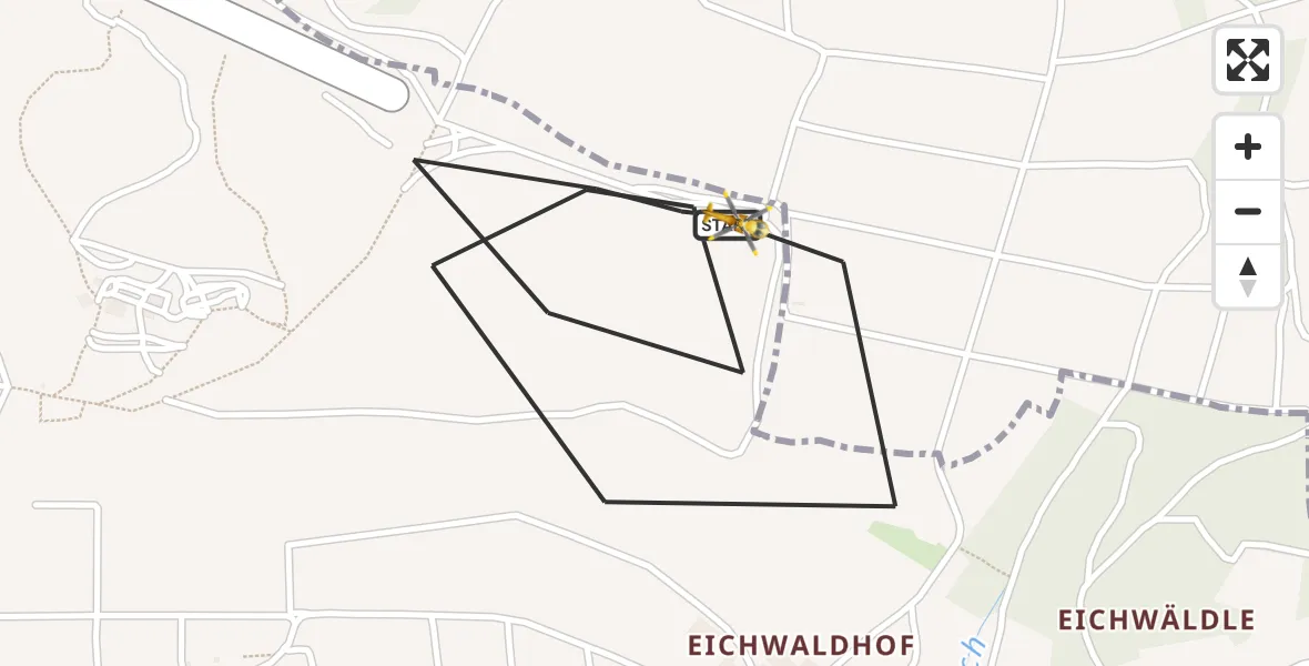 Flugroute Rettungshubschrauber Calw - Calw, 08 April 2026, 20:19