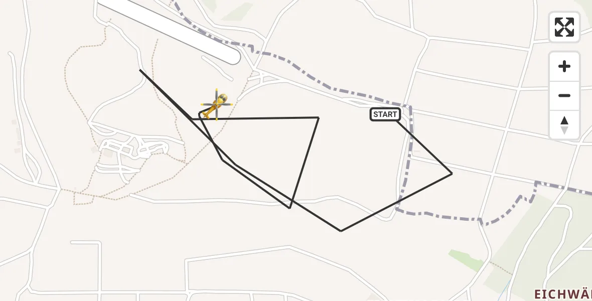 Flugroute Rettungshubschrauber Calw - Calw, 08 April 2026, 20:24