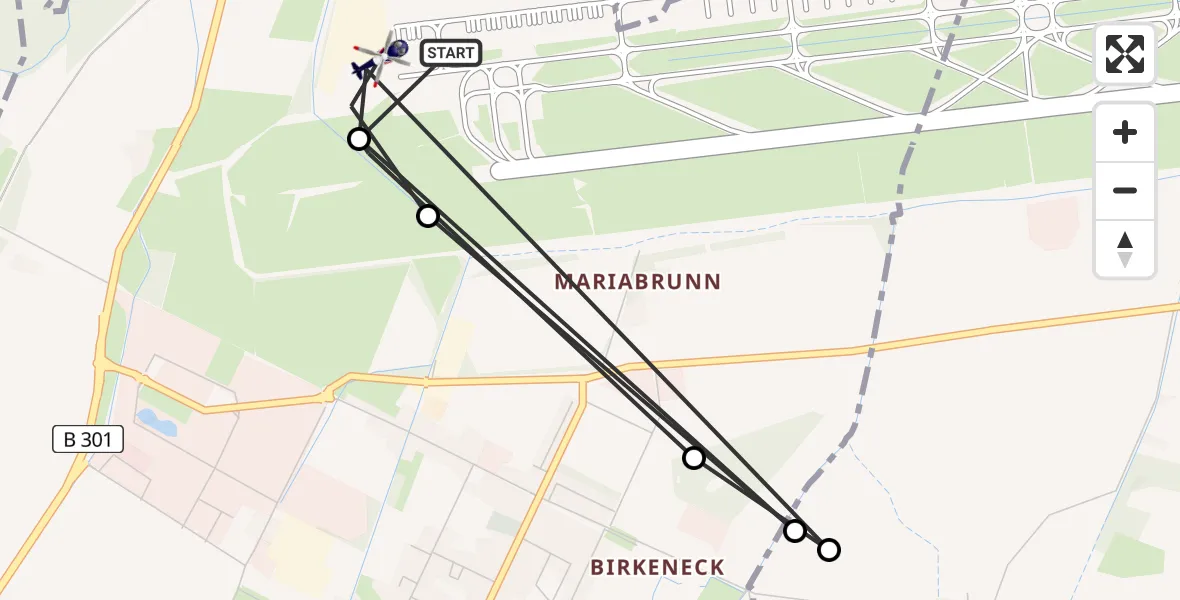 Flugroute Polizeihubschrauber München Flughafen - Hallbergmoos, 08 April 2026, 20:43