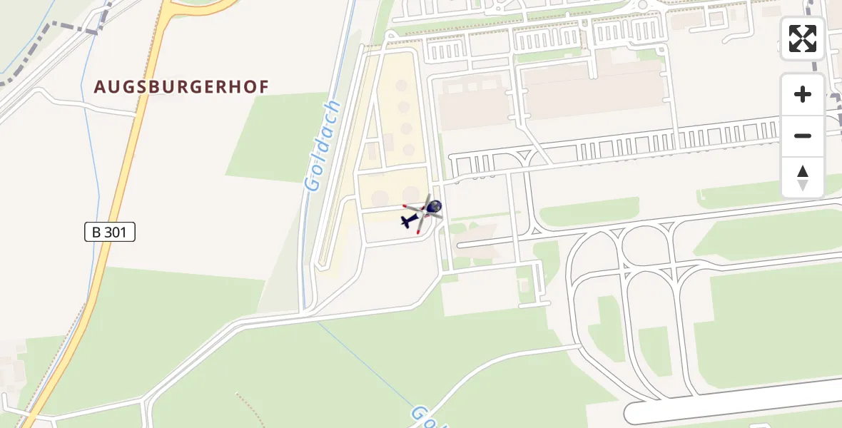 Flugroute Polizeihubschrauber Hallbergmoos - Hallbergmoos, 08 April 2026, 20:47