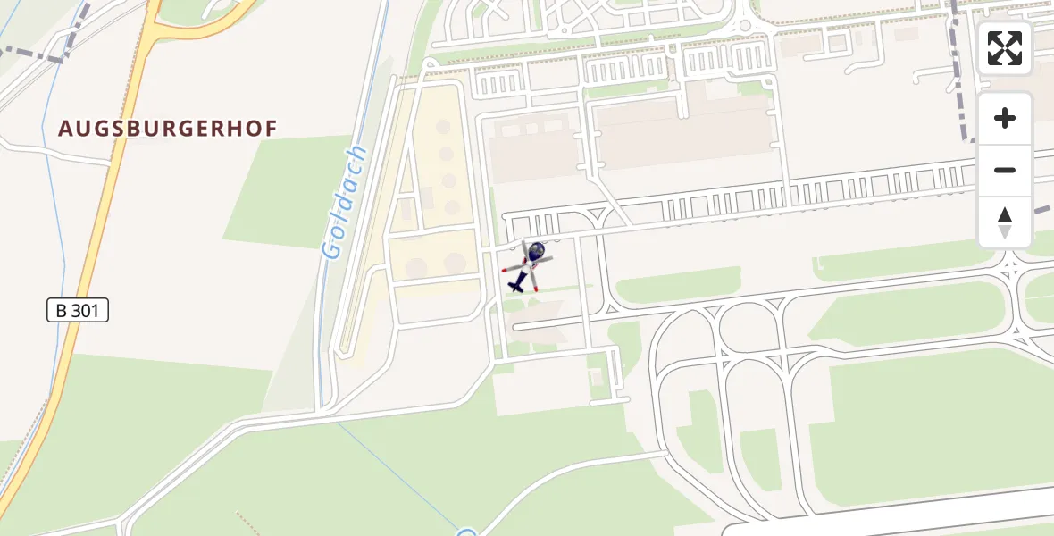 Flugroute Polizeihubschrauber Hallbergmoos - Hallbergmoos, 08 April 2026, 20:51