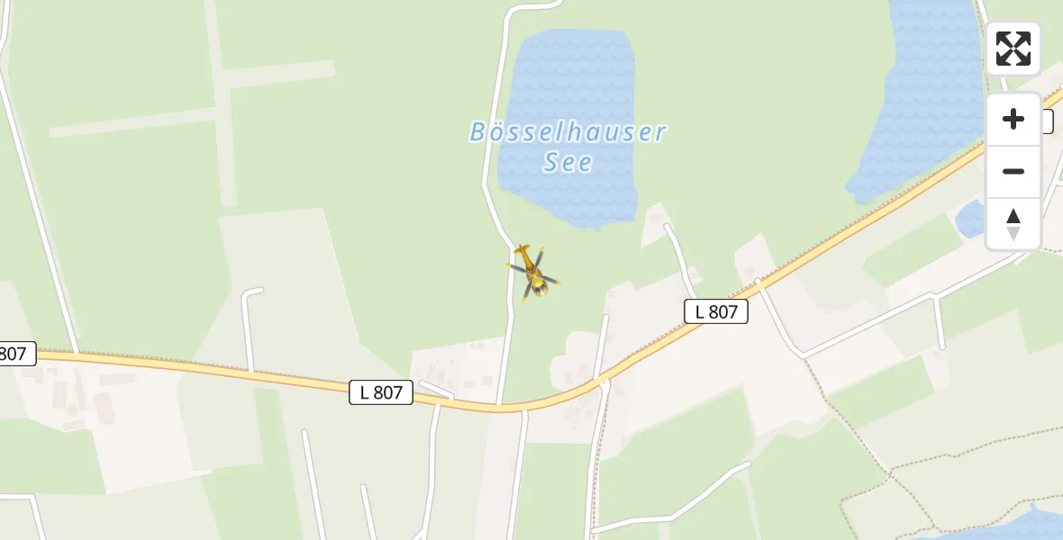 Flugroute Rettungshubschrauber Schortens - Schortens, 08 April 2026, 22:10