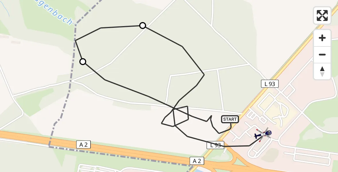 Flugroute Polizeihubschrauber Ziesar - Ziesar, 08 April 2026, 22:51