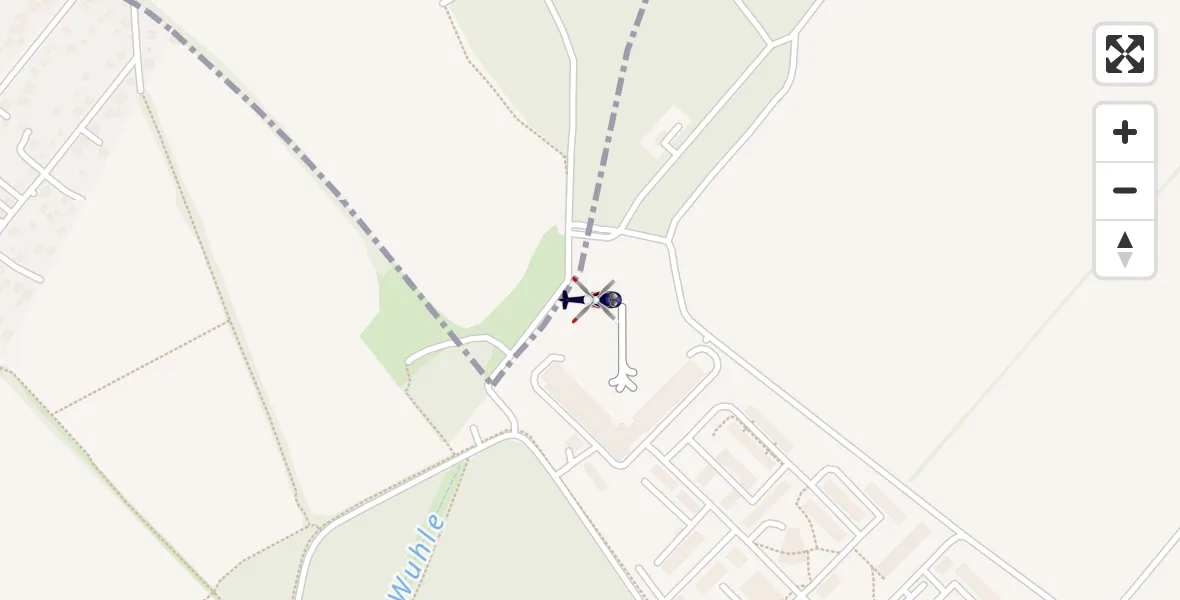 Flugroute Polizeihubschrauber Ahrensfelde Hubschrauberlandeplatz - Ahrensfelde Hubschrauberlandeplatz, 08 April 2026, 23:48
