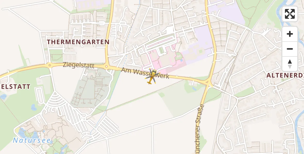 Flugroute Rettungshubschrauber Erding District Hospital - Erding District Hospital, 09 April 2026, 04:51