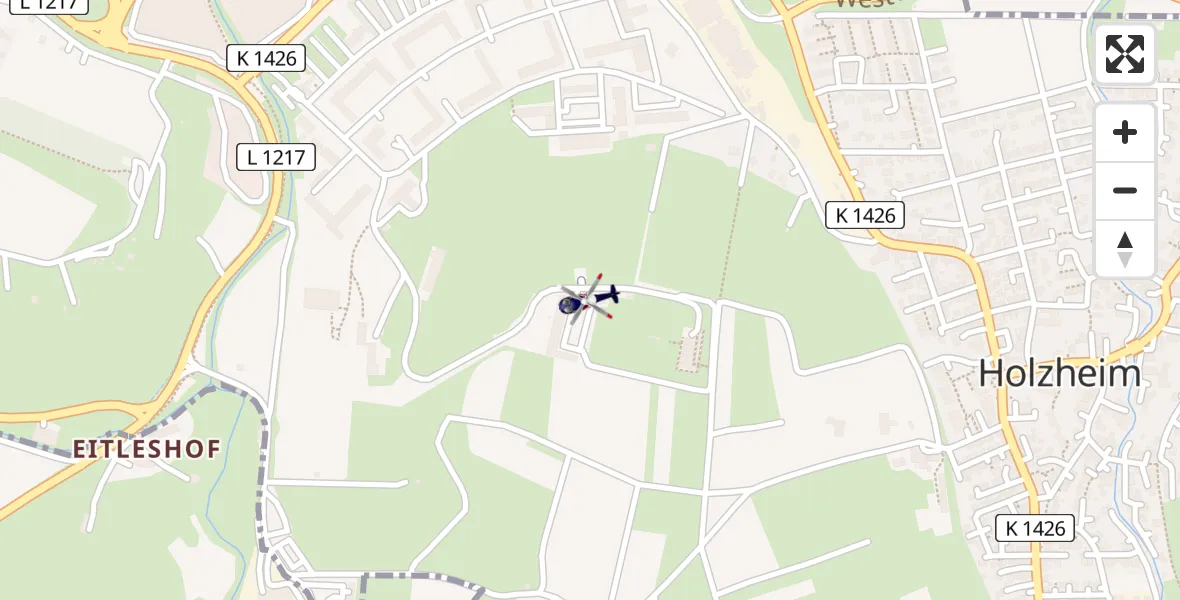 Flugroute Polizeihubschrauber Göppingen - Göppingen, 09 April 2026, 05:16