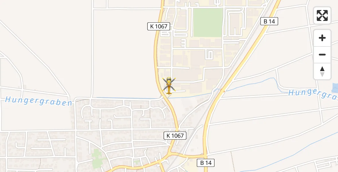 Flugroute Rettungshubschrauber Nufringen - Nufringen, 09 April 2026, 05:15