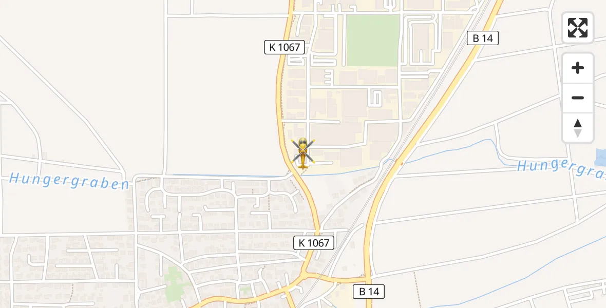 Flugroute Rettungshubschrauber Nufringen - Nufringen, 09 April 2026, 05:15