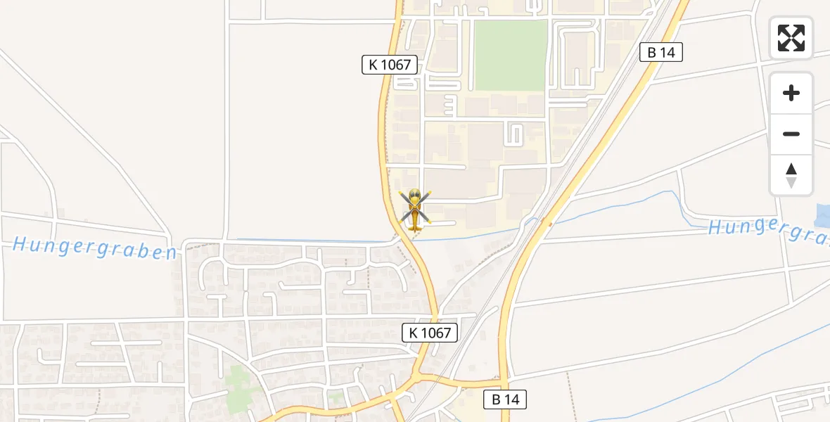 Flugroute Rettungshubschrauber Nufringen - Nufringen, 09 April 2026, 05:15