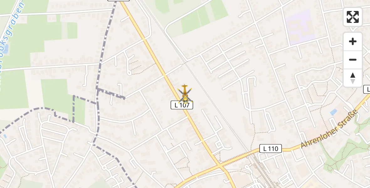 Flugroute Rettungshubschrauber Tornesch - Tornesch, 09 April 2026, 05:52