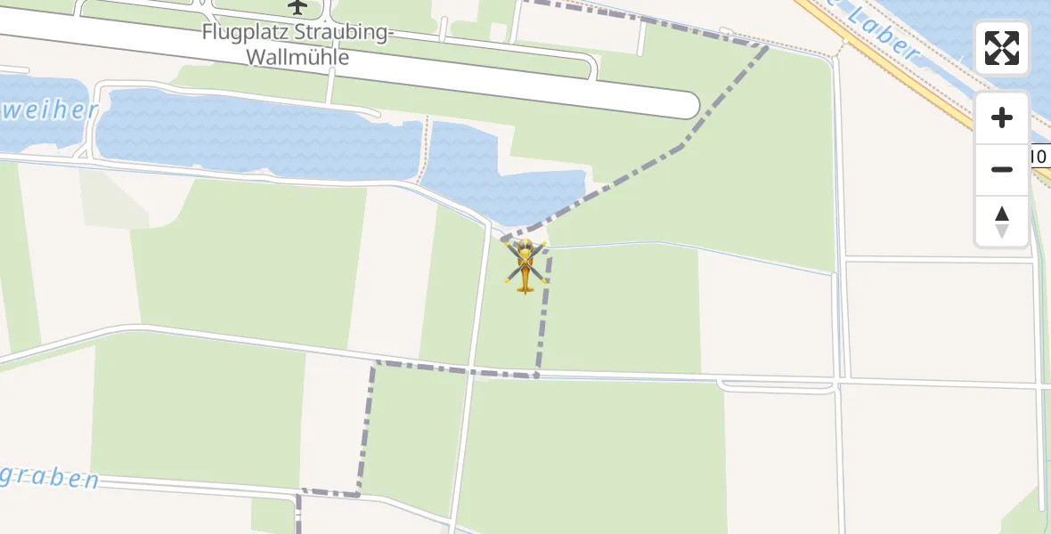 Flugroute Rettungshubschrauber Atting - Atting, 09 April 2026, 06:12