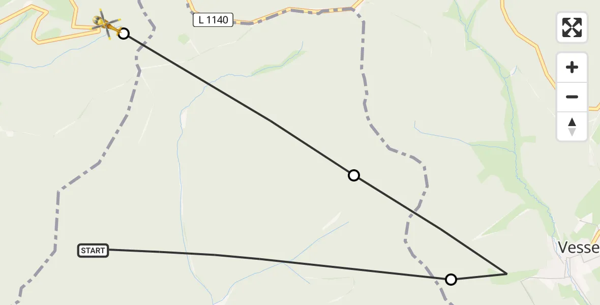 Flugroute Rettungshubschrauber Schleusingen - Suhl, 09 April 2026, 06:34