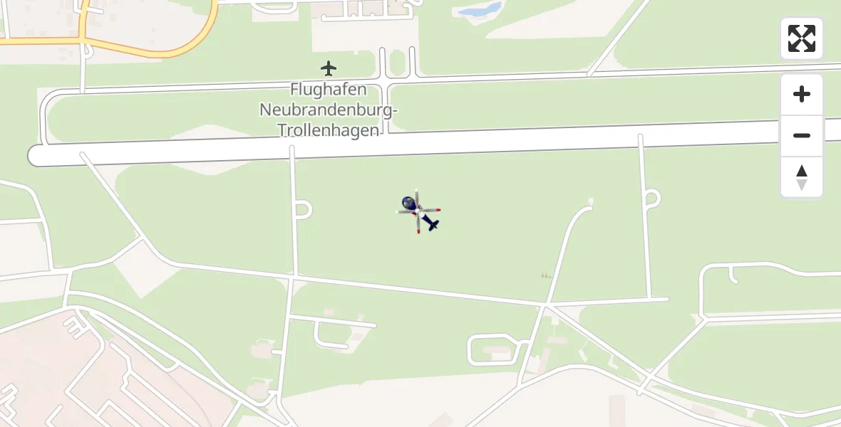 Flugroute Polizeihubschrauber Neubrandenburg Trollenhagen Flughafen - Neubrandenburg Trollenhagen Flughafen, 09 April 2026, 07:28