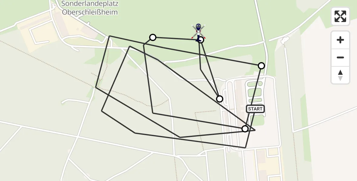 Flugroute Polizeihubschrauber Oberschleißheim - Oberschleissheim Hubschrauberlandeplatz, 09 April 2026, 08:24