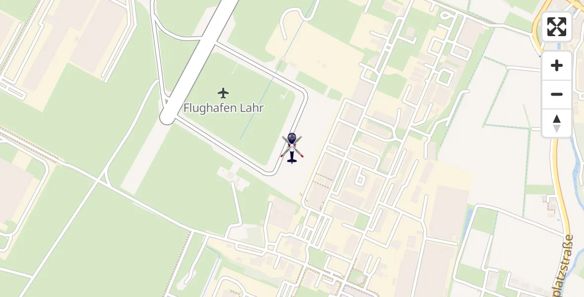 Flugroute Polizeihubschrauber Lahr Flughafen - Lahr Flughafen, 09 April 2026, 08:43