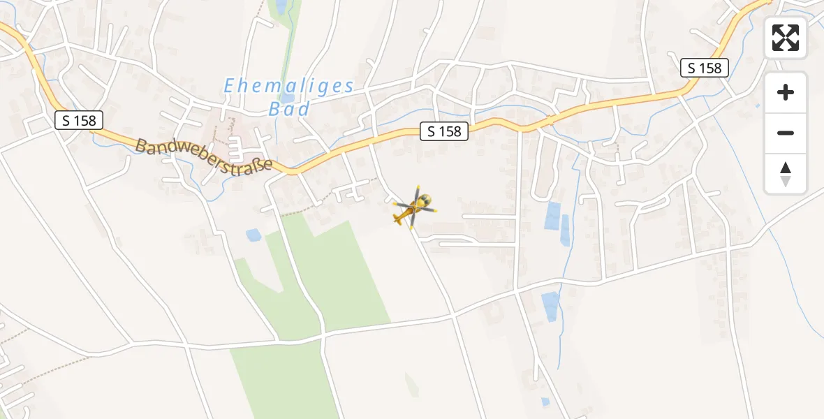Flugroute Rettungshubschrauber Großröhrsdorf - Großröhrsdorf, 09 April 2026, 09:03