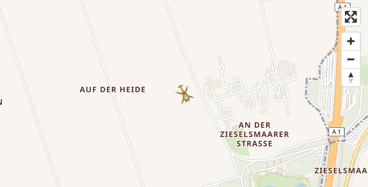 Flugroute Rettungshubschrauber Kerpen - Kerpen, 09 April 2026, 09:16