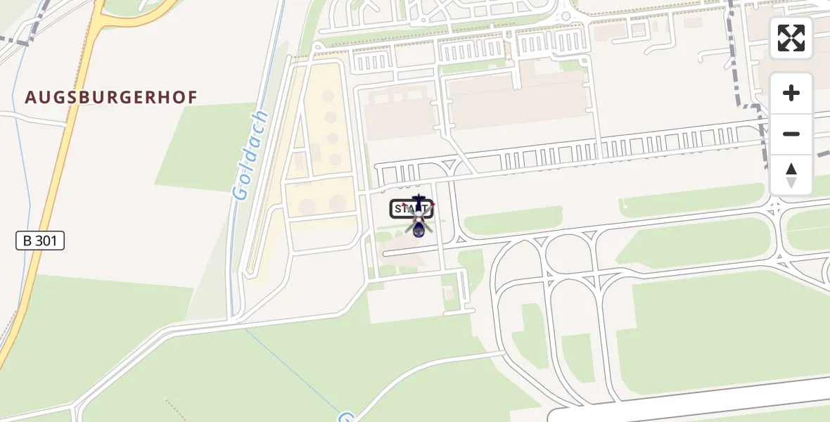 Flugroute Polizeihubschrauber Hallbergmoos - Hallbergmoos, 09 April 2026, 10:48